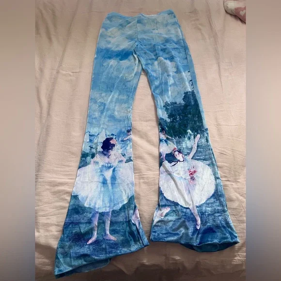 Sugar Thrillz Blue Ballet Print Leggings - Picture 3 of 4